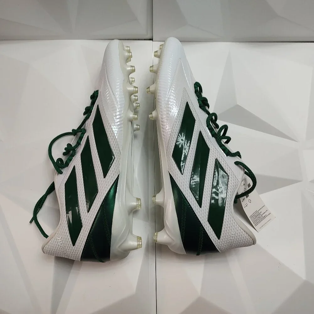 Adidas Mens Football Cleats 16 White Green Shoe Lacrosse Freak Carbon Low - Picture 4 of 16